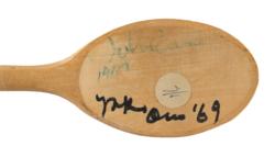 Lot #748 Beatles: John Lennon and Yoko Ono: 'Noisemaker' wooden spoon signed by Lennon and Ono - Image 2