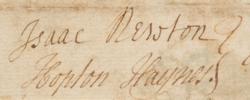 Lot #1182 Isaac Newton: Rare full signature by Isaac Newton as Master of the Royal Mint - Image 2