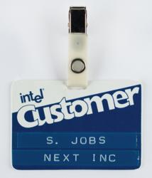 Lot #6005 Steve Jobs Intel Customer Badge - Image 1