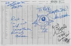 Lot #6004 Steve Jobs Signed Monsters, Inc. Cue Sheet - Image 1