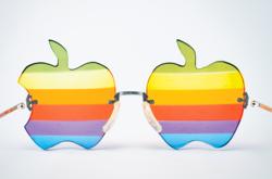 Lot #6010 Steve Wozniak's Apple Rainbow Glasses - Image 2