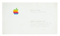 Lot #6025. Steve Jobs Business Card
