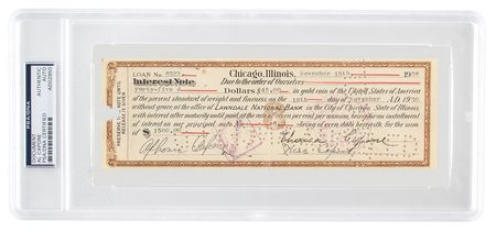 Lot #190 Al Capone: Exceptional twice-signed gold