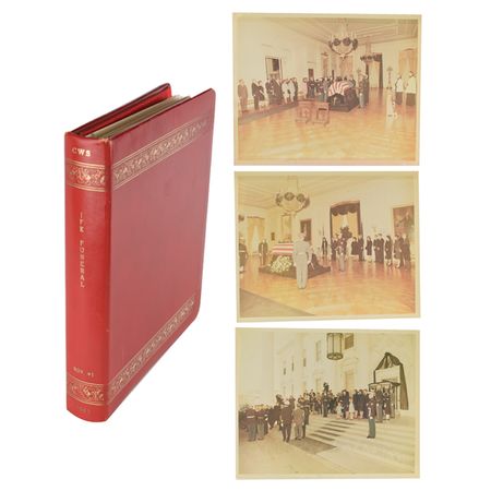 Lot #63 John F. Kennedy: 34 rare images of JFK's casket in the White House East Room - Image 1