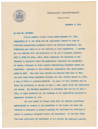 Lot #262 Andrew Mellon - Image 1