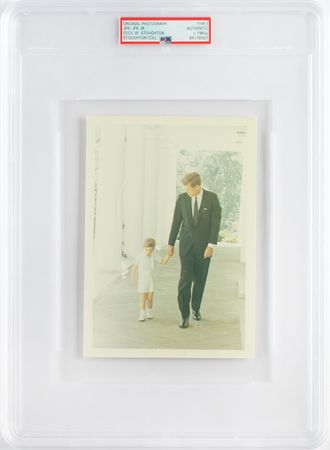 Lot #104 John F. Kennedy and Junior Photograph - Image 1