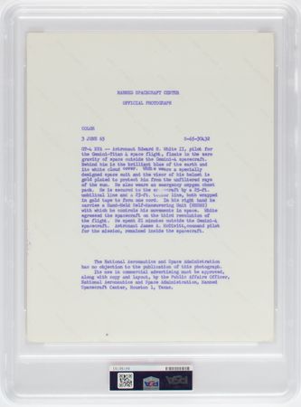 Lot #414 Gemini 4 Original 'Type 1' Photograph Photograph - Image 2