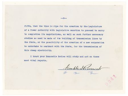 Lot #50 Franklin D. Roosevelt Signed Document - Image 8