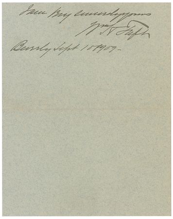 Lot #123 William H. Taft Handwritten Letter Signed - Image 2