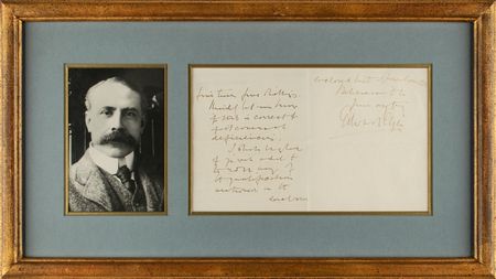 Lot #558 Edward Elgar Handwritten Letter Signed - Image 1