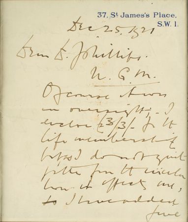 Lot #558 Edward Elgar Handwritten Letter Signed - Image 2
