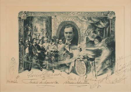Lot #557 Enrico Caruso Menu - Image 1