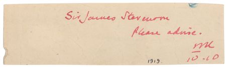 Lot #175 Winston Churchill Signed Note - Image 1