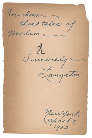 Lot #535 Langston Hughes: 