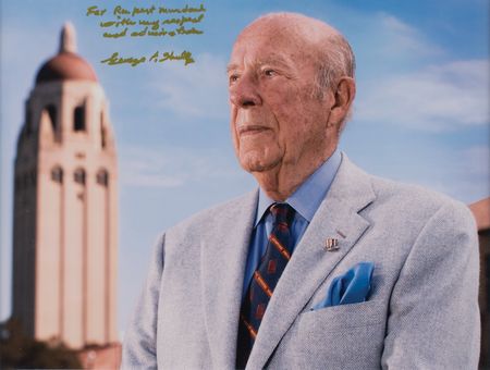 Lot #288 George Schultz Signed Photograph - Image 1