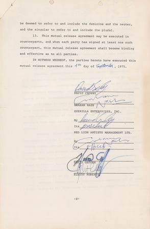 Lot #638 David Crosby and Graham Nash Signed Document - Image 2