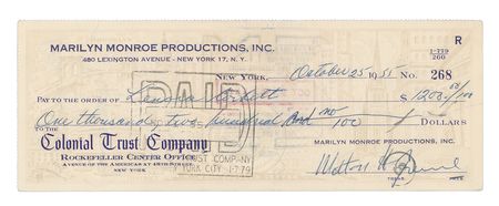 Lot #716 Marilyn Monroe: Marilyn leases a Waldorf Astoria suite - Image 1