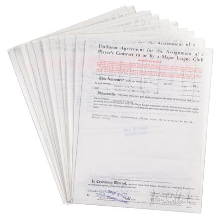 Lot #857 Horace Stoneham Signed Documents - Image 2