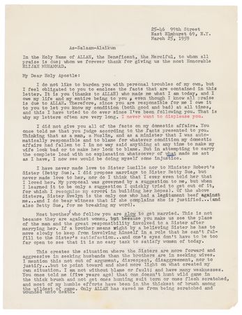 Lot #11 Malcolm X: Revealing letter by Malcolm X