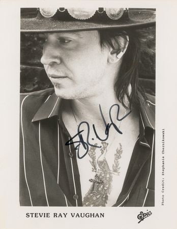 Lot #672 Stevie Ray Vaughan Signed Photograph - Image 1