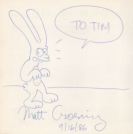 Lot #492 Matt Groening Book - Image 1