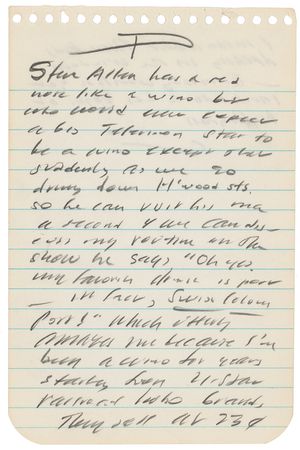 Lot #511 Jack Kerouac: Spontaneous Beatnik prose-poem on Steve Allen: 