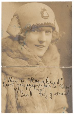 Lot #504 F. Scott Fitzgerald: Newlywed Fitzgerald weighs in on This Side of Paradise, his short stories, money, Catholicism, and sends a signed photograph of Zelda: 