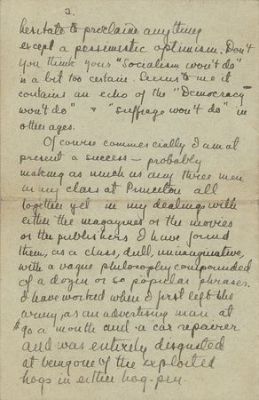 Lot #504 F. Scott Fitzgerald: Newlywed Fitzgerald weighs in on This Side of Paradise, his short stories, money, Catholicism, and sends a signed photograph of Zelda: 