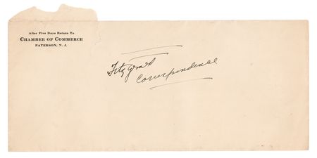 Lot #504 F. Scott Fitzgerald: Newlywed Fitzgerald weighs in on This Side of Paradise, his short stories, money, Catholicism, and sends a signed photograph of Zelda: 