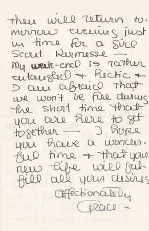 Lot #708 Grace Kelly: Princess Grace writes to Zsa Zsa with kind wishes on her fifth marriage - Image 2