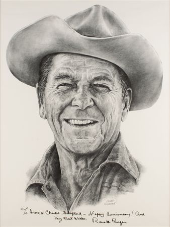 Lot #114 Ronald Reagan Print - Image 1
