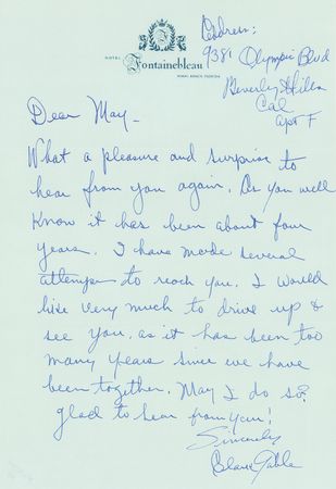 Lot #754 Clark Gable Handwritten Letter Signed - Image 1