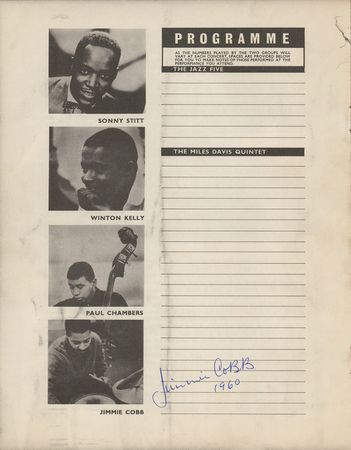 Lot #567 Miles Davis and Jimmy Cobb Program - Image 3