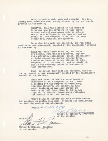Lot #712 Steve McQueen Signed Document - Image 2