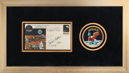 Lot #347 Apollo 11: Coveted Apollo 11 'Type 1' insurance cover, handsomely displayed - Image 1