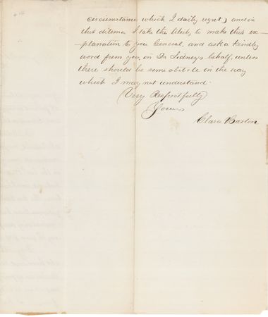 Lot #1 Clara Barton: Clara Barton recommends 