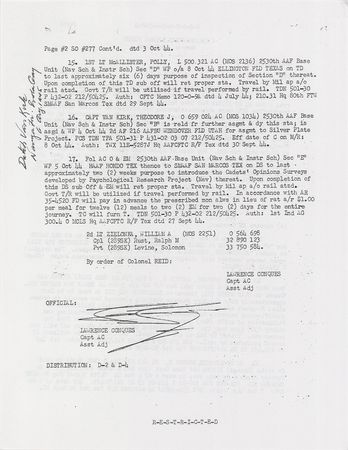 Lot #322 Enola Gay: Dutch Van Kirk Souvenir Typescript - Image 1
