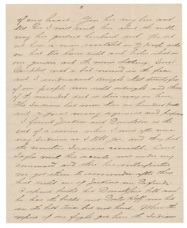 Lot #187 Native American: Wounded Knee Massacre: The 7th Cavalry captain on the day of Wounded Knee: 