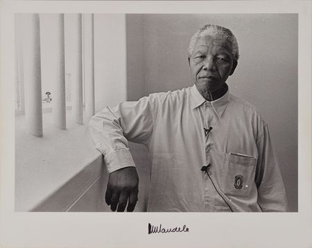 Lot #23 Nelson Mandela Signed Photograph
