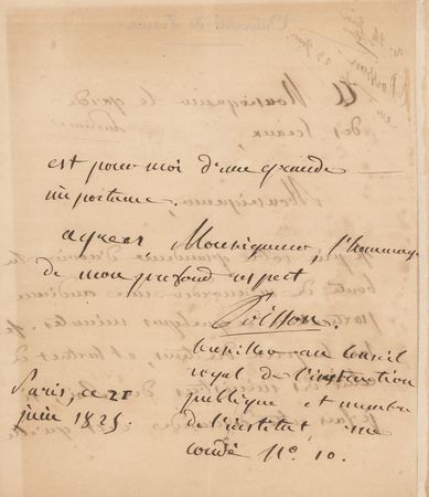 Lot #275 Siméon Denis Poisson Handwritten Letter Signed - Image 2
