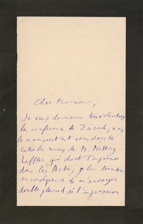 Lot #274 Henri Poincare Handwritten Letter Signed - Image 1