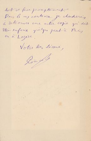 Lot #274 Henri Poincare Handwritten Letter Signed - Image 2