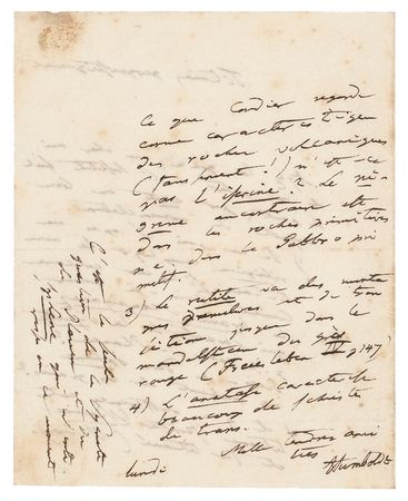 Lot #157 Alexander von Humboldt Handwritten Letter Signed - Image 2
