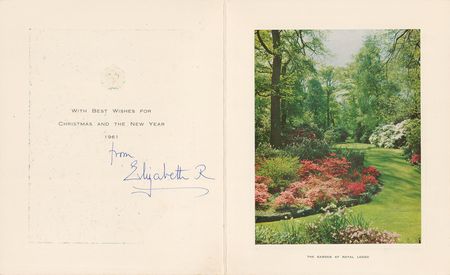 Lot #220 Elizabeth, Queen Mother Christmas Card - Image 2