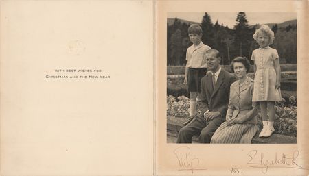 Lot #280 Queen Elizabeth II and Prince Philip Christmas Card - Image 2
