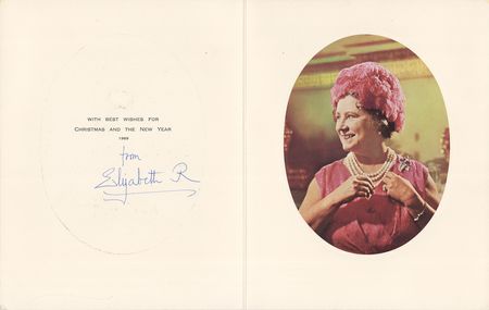 Lot #221 Elizabeth, Queen Mother Christmas Card - Image 2