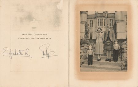 Lot #282 Queen Elizabeth II and Prince Philip Christmas Card - Image 2