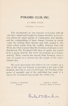 Lot #165 Robert Oppenheimer Program - Image 1