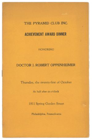 Lot #165 Robert Oppenheimer Program - Image 2