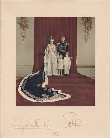 Lot #283 Queen Elizabeth II and Prince Philip Christmas Card - Image 1